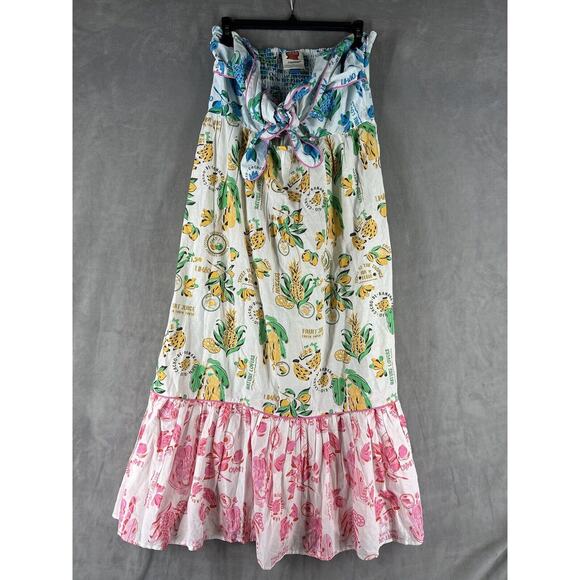 New Anthropologie Farm Rio Tiered Cutout Cover-Up Midi Dress Size Large - Picture 1 of 9